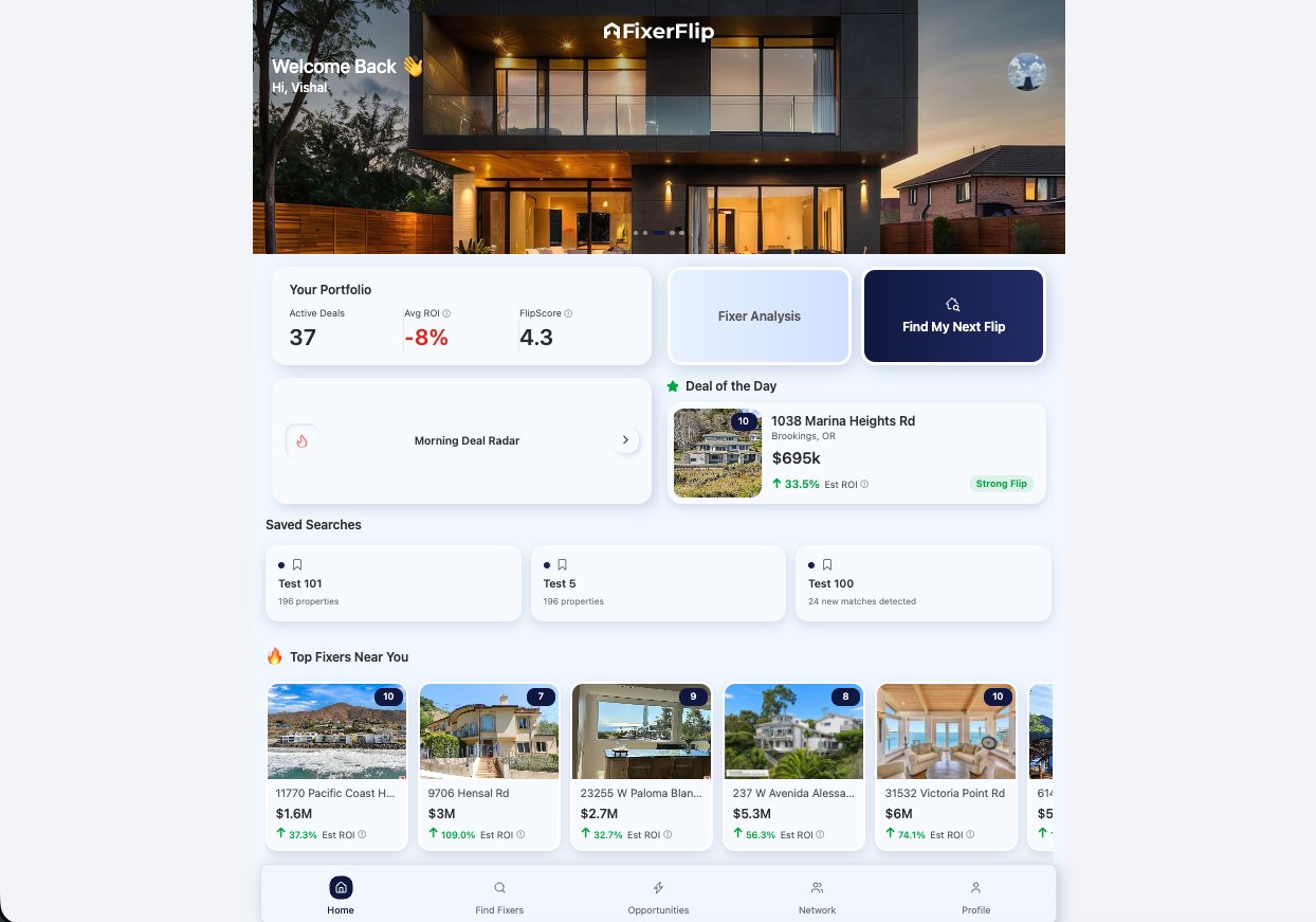 FixerFlip Web app home